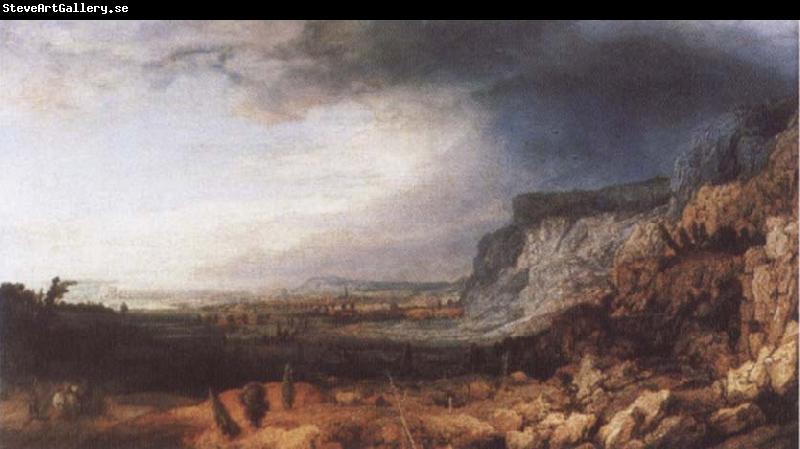 Hercules Seghers Broad Valley Landscape with Rocks
